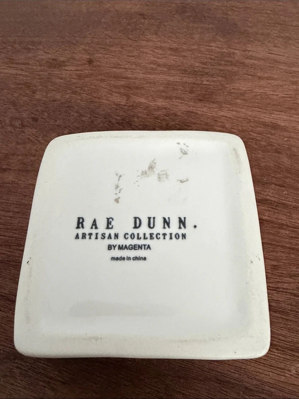 Rae Dunn Cream Ceramic 'HOLD' Desk Catchall